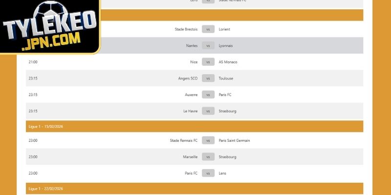Ligue 1 – Tổng hợp thời gian thi đấu giải Pháp