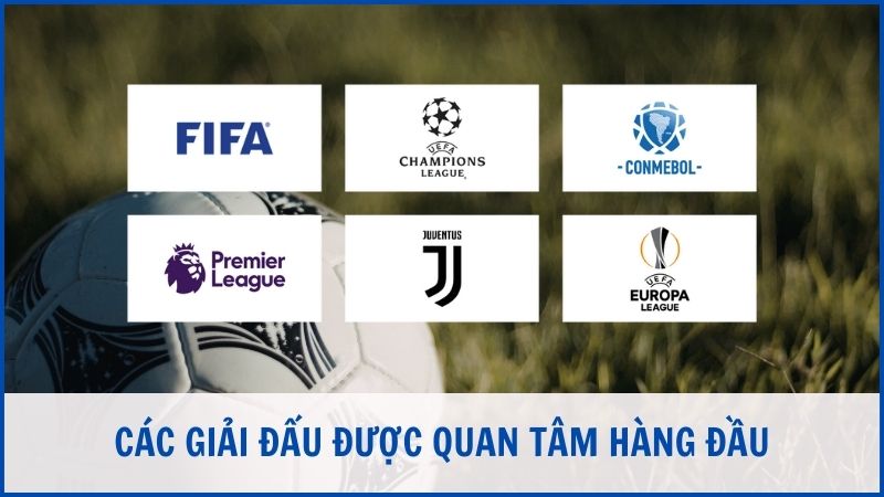 Các giải đấu có tỷ lệ cược bóng đá được quan tâm nhiều nhất